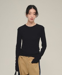 eL | 【eL】Sheer Fit Rib Pullover LS/583675(Tシャツ/カットソー)