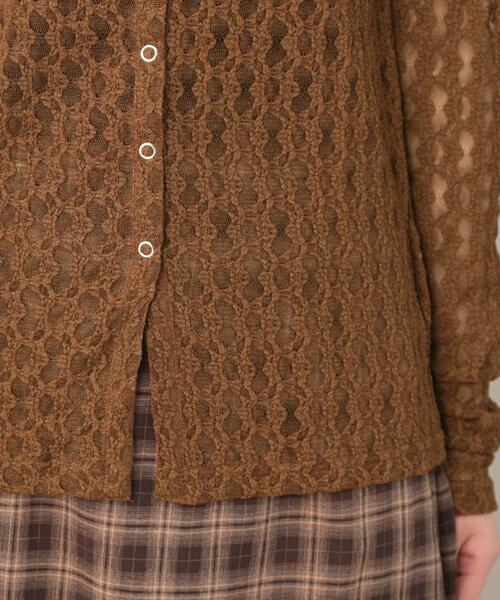 couture brooch（クチュールブローチ）の「レースリングドットカーディガン（カーディガン/ボレロ・レディース・アイボリー/ブラック/ダークブラウン・38）」の5枚目の写真