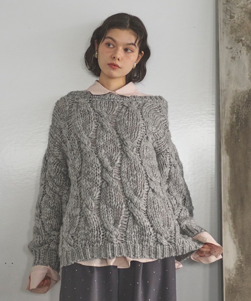 loin nuit（ロワンニュイ）の「loose volume 2way knit / ルーズ