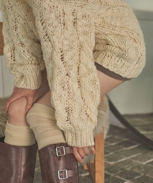 loin nuit（ロワンニュイ）の「loose volume 2way knit / ルーズボリュームツーウェイニット（ニット/セーター・レディース・アイボリー/ライトブルー/グレー・FREE）」の15枚目の写真