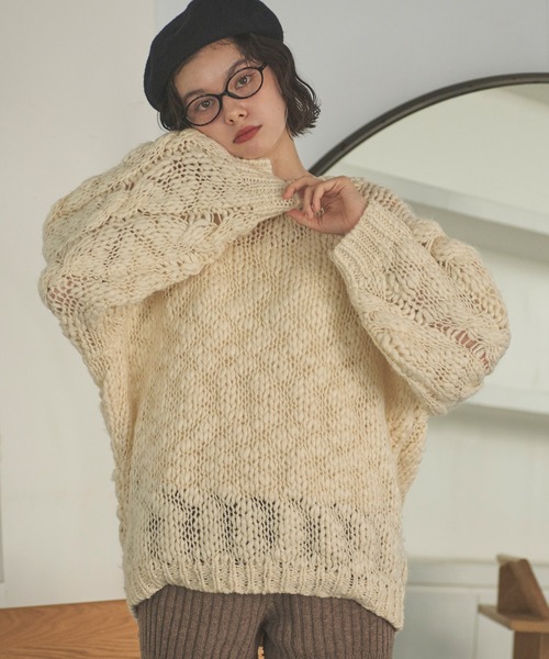 ノートルエモア　back hole Volume Knit ニット back hole Volume Knit【12月上旬～配送】 – NOTRE émor