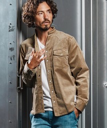 ms6196-stretch corduroy band collar western shirts ウェスタンシャツ(WR25W-20)