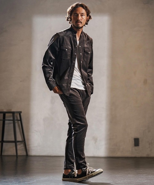 wjk reluxe（ダブルジェーケーリラックス）の「ms6196-stretch corduroy band collar western shirts ウェスタンシャツ(WR25W-20)（シャツ/ブラウス・メンズ・チャコール/サンドベージュ/アイボリー・L/M/S）」の20枚目の写真