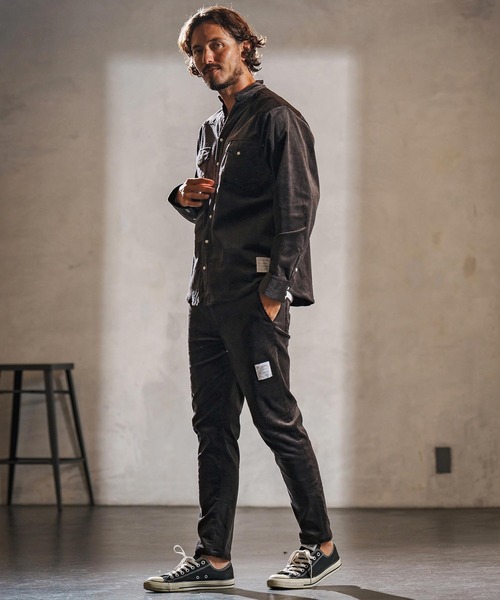 wjk reluxe（ダブルジェーケーリラックス）の「ms6196-stretch corduroy band collar western shirts ウェスタンシャツ(WR25W-20)（シャツ/ブラウス・メンズ・チャコール/サンドベージュ/アイボリー・L/M/S）」の21枚目の写真