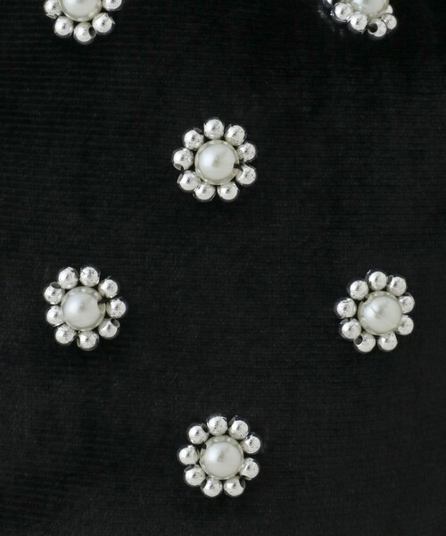 LOULOU WILLOUGHBY(ルルウィルビー)の「【LOULOU WILLOUGHBY】パール刺繍ベロア巾着ハンドバッグ(ショルダーバッグ・レディース・ブラック/ブラック系その他・FREE)」の12枚目の写真