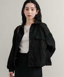 Rocky Monroe（ロッキーモンロー）の「ショート丈 コーデュロイシャツジャケット/ドローコード短丈ブルゾン（ブルゾン・レディース）」