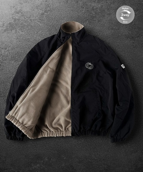 1着で実質2着分の価値。」ナイロン×ボア 2way リバーシブル 胸元刺繍