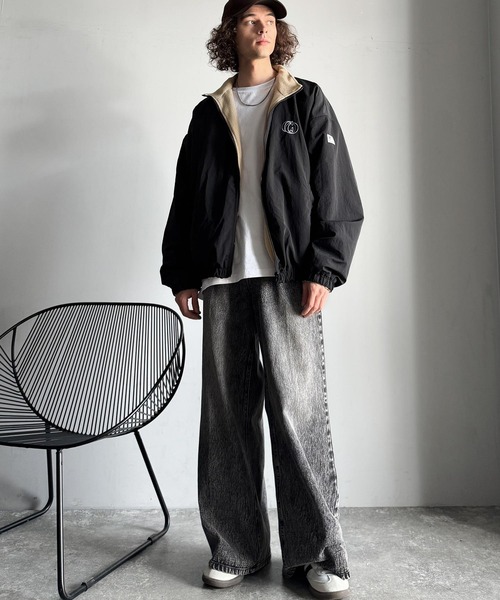 Classical Origin(クラシカルオリジン)の「「1着で実質2着分の価値。」ナイロン×ボア 2way リバーシブル 胸元刺繍 ブルゾン/2WAY Reversible Nylon Boa Blouson(ブルゾン・メンズ・アイボリー/ブラック・SMALL/MEDIUM/LARGE)」の9枚目の写真