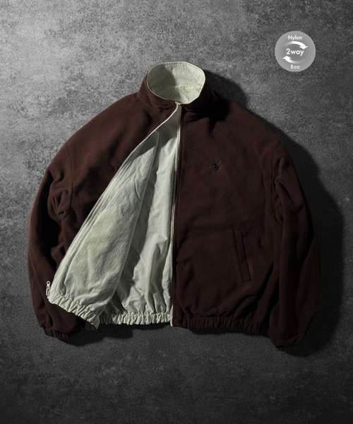 1着で実質2着分の価値。」ナイロン×ボア 2way リバーシブル 胸元刺繍