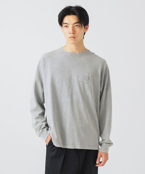 セール】フラワー 刺繍 ロングスリーブ Tシャツ（Tシャツ/カットソー