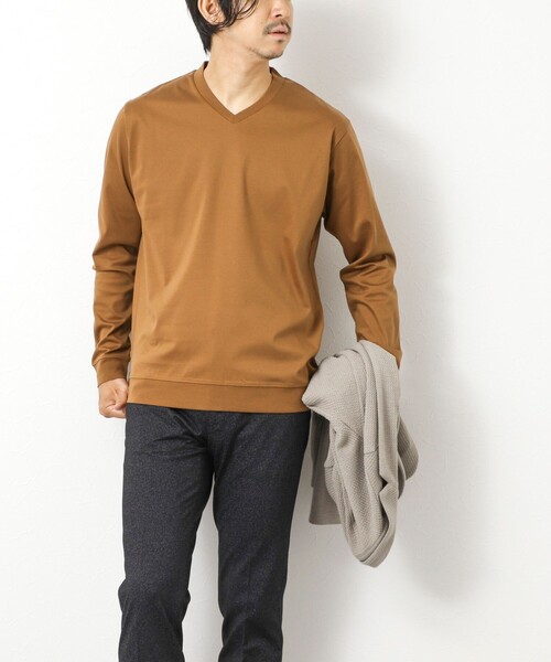 NOLLEY’S(ノーリーズ)の「《ビジカジ対応》シルケットスムースドレスL/S V Tシャツ 25AW(Tシャツ/カットソー・メンズ・チャコールグレー/キャメル/ホワイト/ブルー/ブラック・XL/L/M/S)」の18枚目の写真