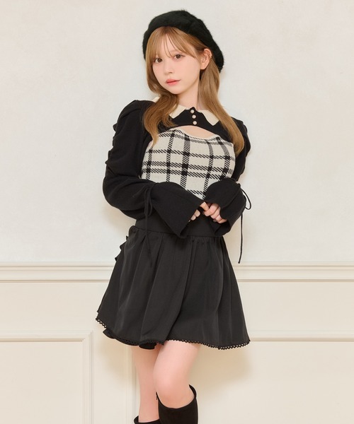 apres jour(アプレジュール)の「バックリボンフレアスカパン(スカート・レディース・ブラック系その他/ブラック・フリー/X-LARGE)」の4枚目の写真