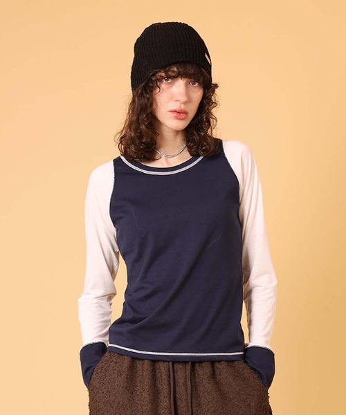 DISPATCHER NO.8（ディスパッチャーナンバーエイト）の「シアーキリカエプルオーバー（Tシャツ/カットソー・レディース・ネイビー/レッド/オリーブ・ONE SIZE）」の3枚目の写真