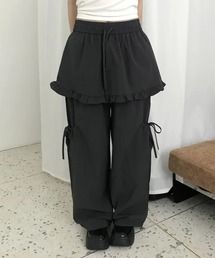 HALEY PESCA | HALEY PESCA/レイヤード風 カジュアルガーリーナイロンパンツ(カーゴパンツ)