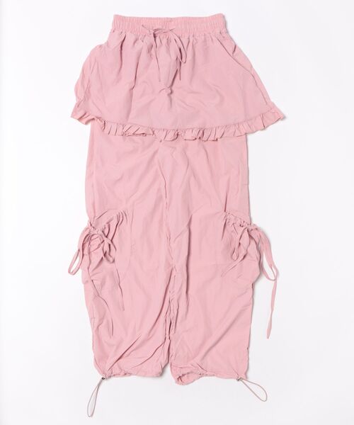 HALEY PESCA（ヘーリーペスカ）の「HALEY PESCA/レイヤード風　カジュアルガーリーナイロンパンツ（カーゴパンツ・レディース・グレー/ブラック/ピンク・FREE）」の18枚目の写真