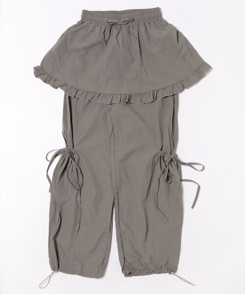 HALEY PESCA（ヘーリーペスカ）の「HALEY PESCA/レイヤード風　カジュアルガーリーナイロンパンツ（カーゴパンツ・レディース・グレー/ブラック/ピンク・FREE）」の17枚目の写真