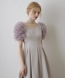 HEIREN（ヘイレーン）の「【HEIREN】ボリュームチュールスリーブフレアドレス（ドレス）」