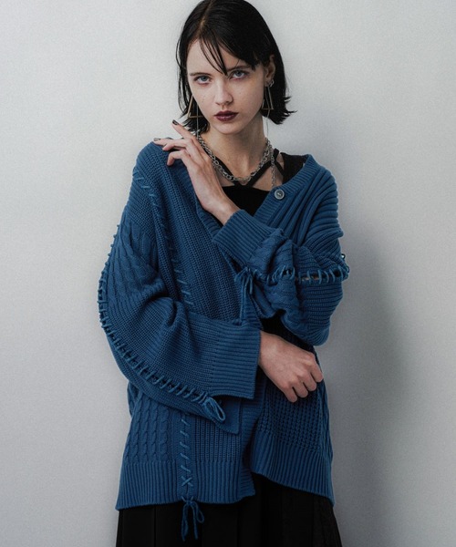 パッチワークカーディガン(HARE)（カーディガン/ボレロ）｜HARE