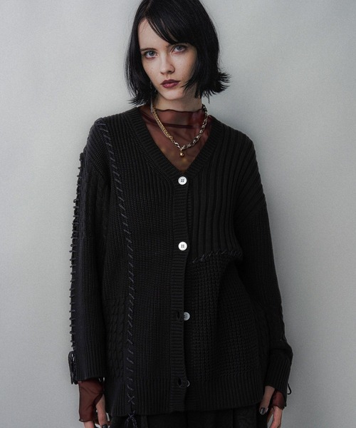 【LADIES】パッチワークカーディガン HARE セール】パッチワークカーディガン(HARE)（カーディガン/ボレロ