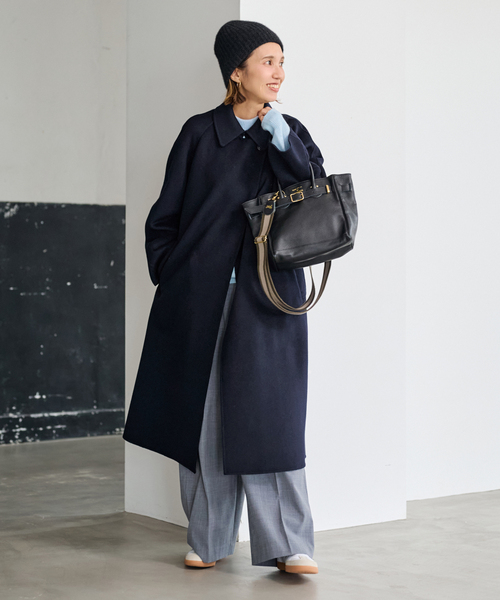 MAJIステンカラーコート AOKI A.P.C. ネイビー ステンカラーコート M