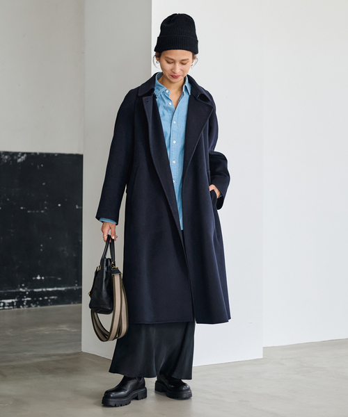 SUPER160'sバルカラーコート（ステンカラーコート）｜FRAMeWORK