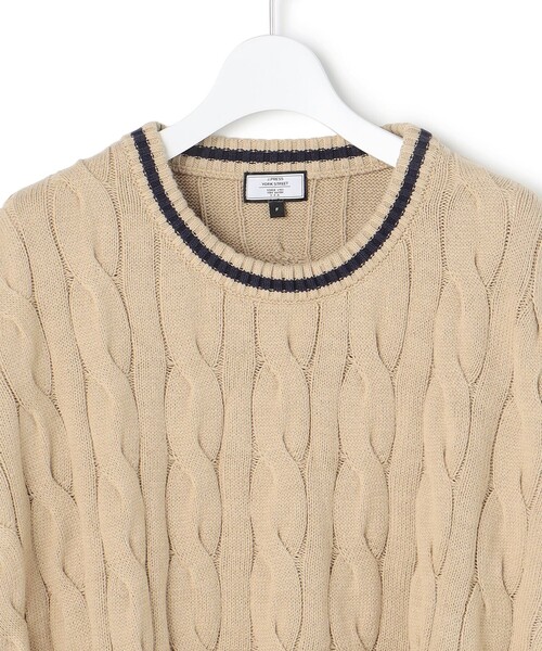 J.PRESS YORK STREET(ジェイプレスヨークストリート)の「【WOMEN】チルデンクルーネック ニットベスト(ニット/セーター・レディース・ネイビー系/ベージュ系/ライトグレー系・F)」の7枚目の写真