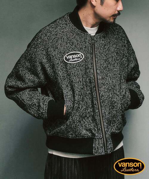 417 EDIFICE(フォーワンセブンエディフィス)の「VANSON × 417 TWEED TEAM ジャケット(その他アウター・メンズ・ブラック/ブラウン・LARGE/MEDIUM)」の1枚目の写真