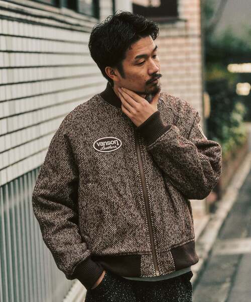 417 EDIFICE(フォーワンセブンエディフィス)の「VANSON × 417 TWEED TEAM ジャケット(その他アウター・メンズ・ブラック/ブラウン・LARGE/MEDIUM)」の12枚目の写真