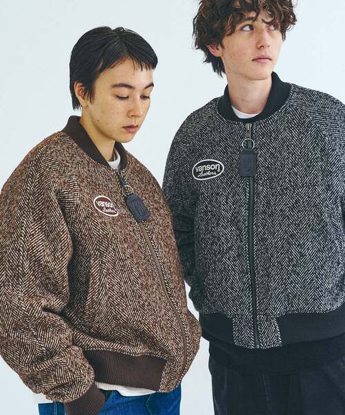 417 EDIFICE(フォーワンセブンエディフィス)の「VANSON × 417 TWEED TEAM ジャケット(その他アウター・メンズ・ブラック/ブラウン・LARGE/MEDIUM)」の14枚目の写真