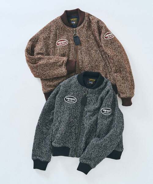 417 EDIFICE(フォーワンセブンエディフィス)の「VANSON × 417 TWEED TEAM ジャケット(その他アウター・メンズ・ブラック/ブラウン・LARGE/MEDIUM)」の16枚目の写真