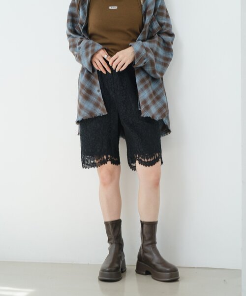 Kastane(カスタネ)の「レースバイカーパンツ(その他パンツ・レディース・ブラック/オフホワイト・FREE)」の17枚目の写真