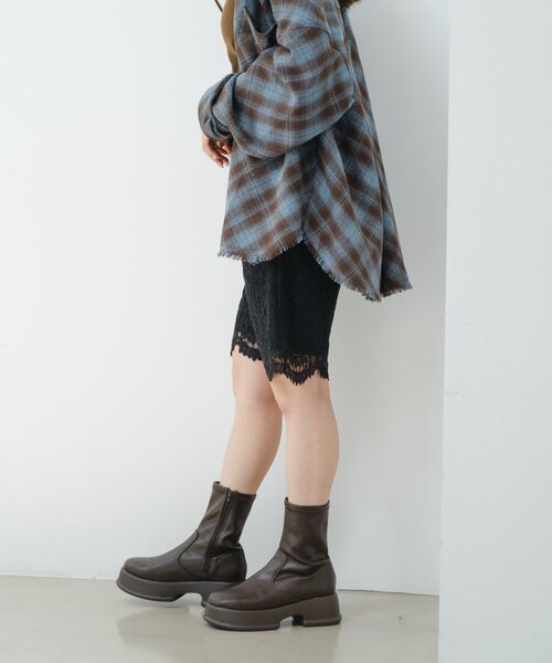 Kastane(カスタネ)の「レースバイカーパンツ(その他パンツ・レディース・ブラック/オフホワイト・FREE)」の18枚目の写真