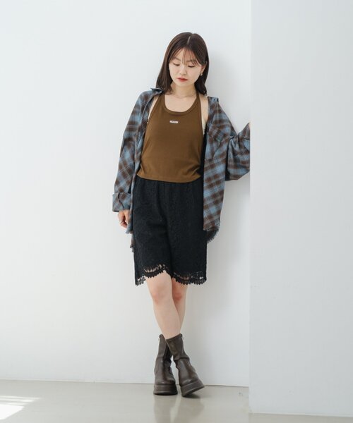 Kastane(カスタネ)の「レースバイカーパンツ(その他パンツ・レディース・ブラック/オフホワイト・FREE)」の20枚目の写真