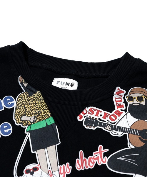 go slow caravan(ゴースローキャラバン)の「modem design/モデムデザイン 総柄おじさんロンTee-1(Tシャツ/カットソー・メンズ・ブラック/ホワイト・LARGE/X-LARGE/MEDIUM)」の4枚目の写真