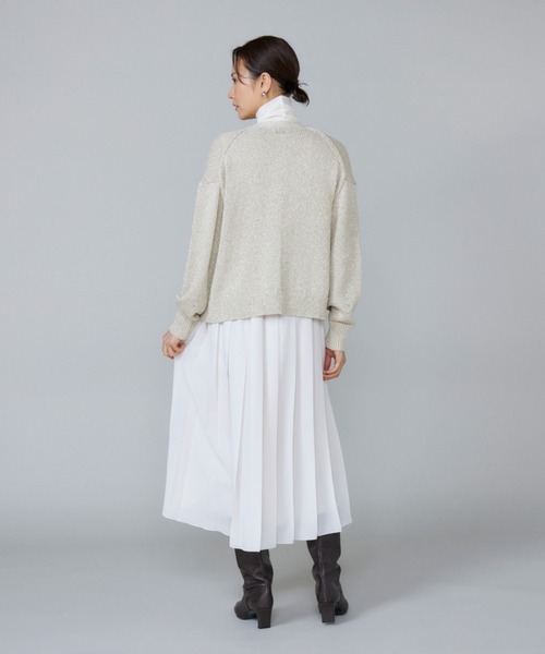 LE SOUK(ルスーク)の「シャイニーカーディガン(カーディガン/ボレロ・レディース・グレー/アイボリー/ブラウン・フリー)」の15枚目の写真