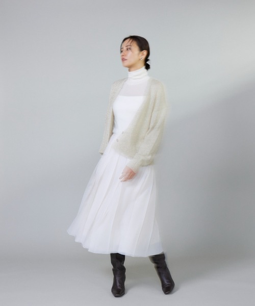 LE SOUK(ルスーク)の「シャイニーカーディガン(カーディガン/ボレロ・レディース・グレー/アイボリー/ブラウン・フリー)」の17枚目の写真