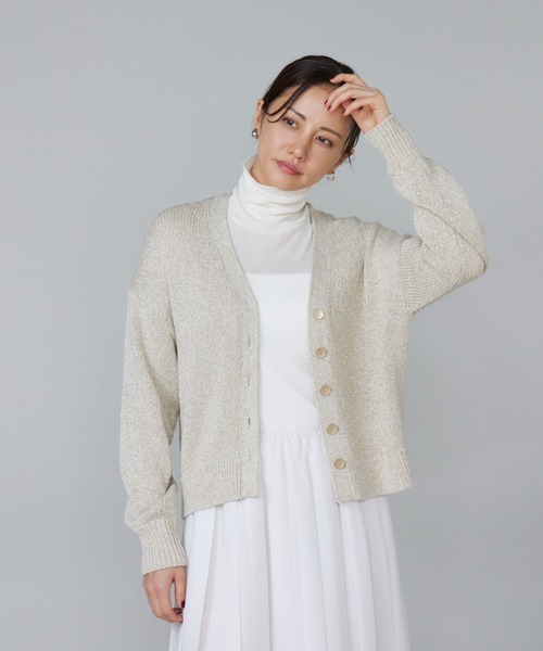 LE SOUK(ルスーク)の「シャイニーカーディガン(カーディガン/ボレロ・レディース・グレー/アイボリー/ブラウン・フリー)」の18枚目の写真