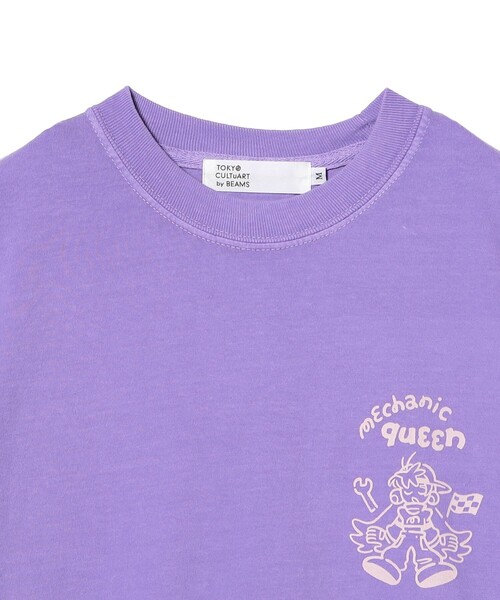 TOKYO CULTUART by BEAMS(トウキョウカルチャートバイビームス)の「Shiho So / Mechanic Queen Tee(Tシャツ/カットソー・レディース・ホワイト系その他6/バイオレット・SMALL/MEDIUM/LARGE/X-LARGE)」の7枚目の写真