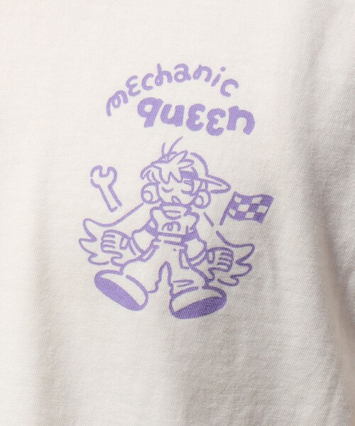TOKYO CULTUART by BEAMS(トウキョウカルチャートバイビームス)の「Shiho So / Mechanic Queen Tee(Tシャツ/カットソー・レディース・ホワイト系その他6/バイオレット・SMALL/MEDIUM/LARGE/X-LARGE)」の11枚目の写真