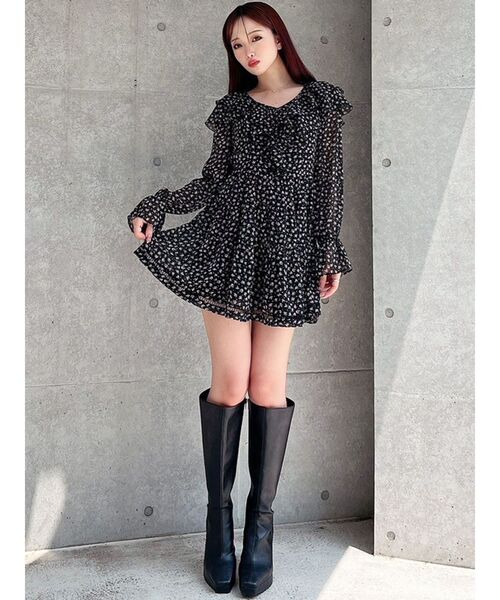 RESEXXY(リゼクシー)の「バックリボンポイントブーツ(ブーツ・レディース・ブラウン/ブラック・LARGE/MEDIUM/SMALL)」の7枚目の写真