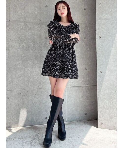 RESEXXY(リゼクシー)の「バックリボンポイントブーツ(ブーツ・レディース・ブラウン/ブラック・LARGE/MEDIUM/SMALL)」の8枚目の写真