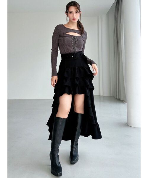 RESEXXY(リゼクシー)の「バックリボンポイントブーツ(ブーツ・レディース・ブラウン/ブラック・LARGE/MEDIUM/SMALL)」の9枚目の写真