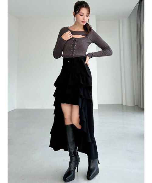 RESEXXY(リゼクシー)の「バックリボンポイントブーツ(ブーツ・レディース・ブラウン/ブラック・LARGE/MEDIUM/SMALL)」の10枚目の写真