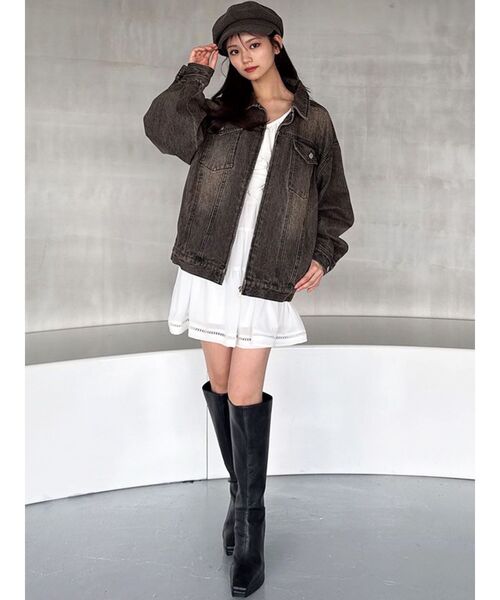 RESEXXY(リゼクシー)の「バックリボンポイントブーツ(ブーツ・レディース・ブラウン/ブラック・LARGE/MEDIUM/SMALL)」の12枚目の写真