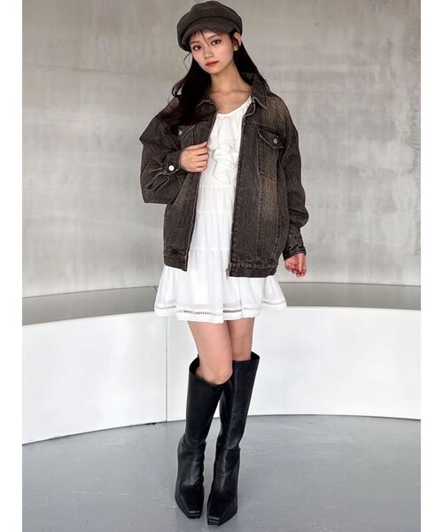 RESEXXY(リゼクシー)の「バックリボンポイントブーツ(ブーツ・レディース・ブラウン/ブラック・LARGE/MEDIUM/SMALL)」の13枚目の写真