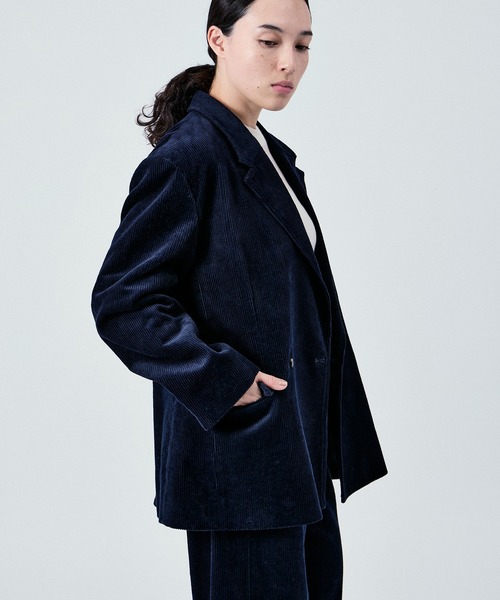 セール】2WAY CORDUROY W JACKET UNISEX (SETUP対応)（テーラード