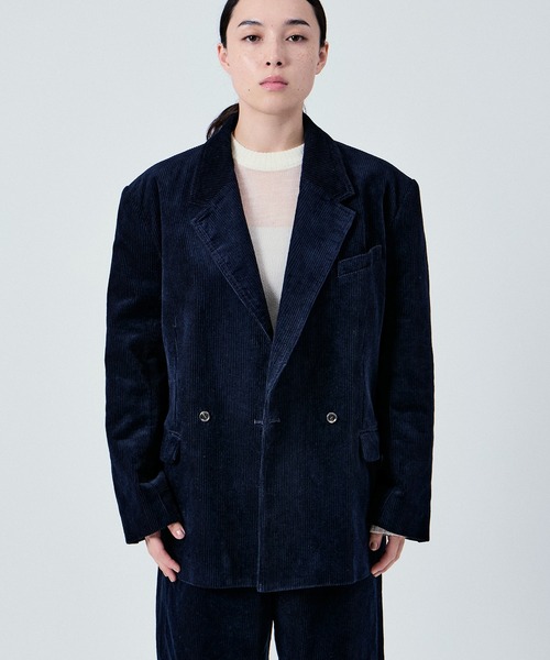 M TO R（ムウトアール）の「2WAY CORDUROY W JACKET UNISEX (SETUP対応)（テーラードジャケット・レディース・ベージュ/ネイビー/ダークブラウン・38/40/42）」の4枚目の写真
