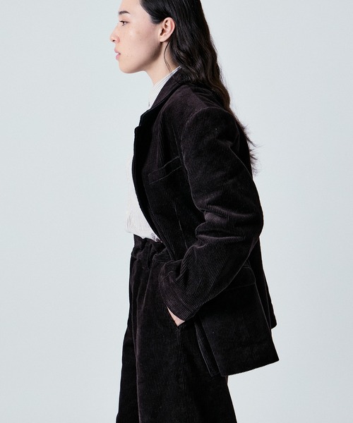 M TO R（ムウトアール）の「2WAY CORDUROY W JACKET UNISEX (SETUP対応)（テーラードジャケット・レディース・ベージュ/ネイビー/ダークブラウン・38/40/42）」の20枚目の写真