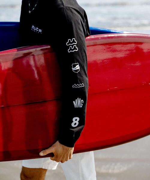 muta MARINE/ムータ マリン/別注Sleeve Print LS Tee（Tシャツ