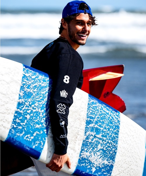 【muta marine 】ZOZO限定品 muta MARINE/ムータ マリン/別注Sleeve Print LS Tee（Tシャツ